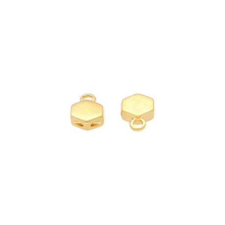 Cymbal™ Maragas-Honeycomb Bead Ending - 24K Gold Plate - PerlineBeads