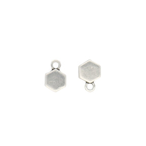 Cymbal™ Maragas-Honeycomb Bead Ending - Silver Plate - PerlineBeads