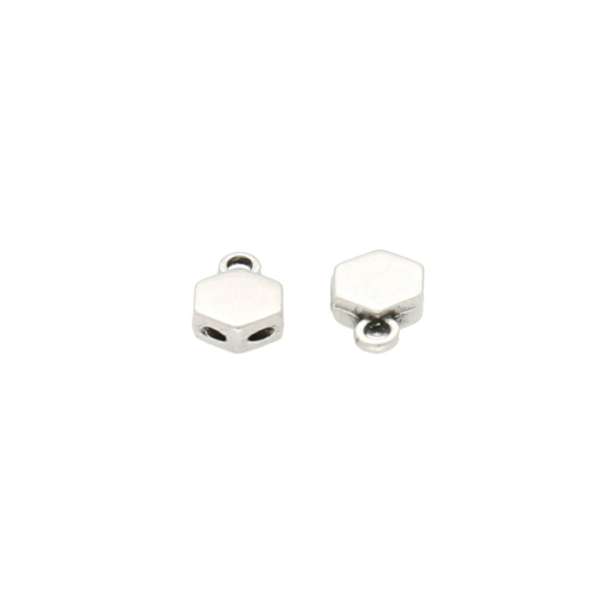 Cymbal™ Maragas-Honeycomb Bead Ending - Silver Plate - PerlineBeads