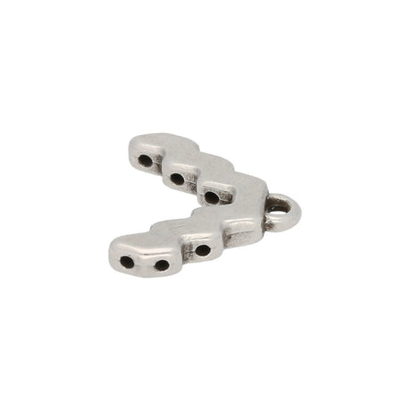 Cymbal™ Menites-Superduo Bead Ending - Antique Silver Plate - PerlineBeads