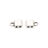 Cymbal™ Piperi - Tila Bead Ending - Antique Silver Plate - PerlineBeads