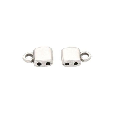 Cymbal™ Piperi - Tila Bead Ending - Antique Silver Plate - PerlineBeads
