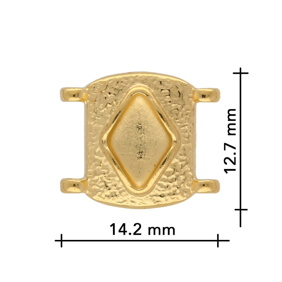 Cymbal™ Sfakaki Delica Bead Connector - 24K Gold Plate - PerlineBeads