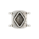 Cymbal™ Sfakaki Delica Bead Connector - Antique Silver Plate - PerlineBeads