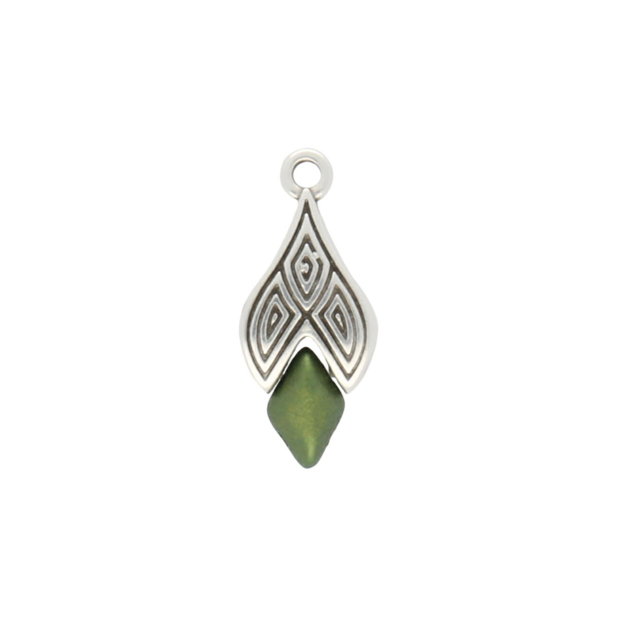 Cymbal™ Tourlos II-GemDuo Bead Ending - Silver Plate - PerlineBeads