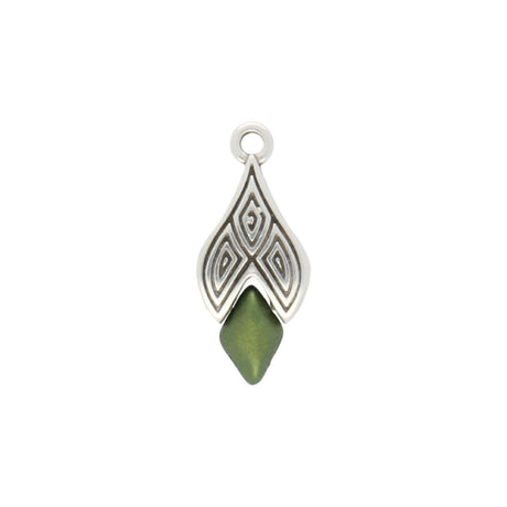 Cymbal™ Tourlos II-GemDuo Bead Ending - Silver Plate - PerlineBeads