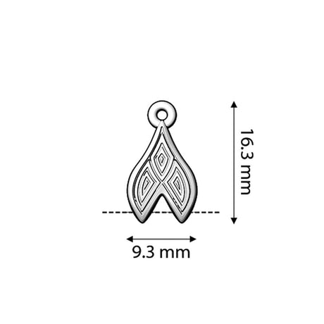 Cymbal™ Tourlos II-GemDuo Bead Ending - Silver Plate - PerlineBeads