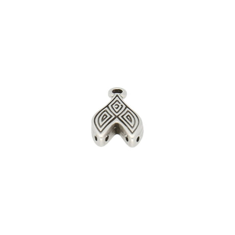 Cymbal™ Tourlos II-GemDuo Bead Ending - Silver Plate - PerlineBeads