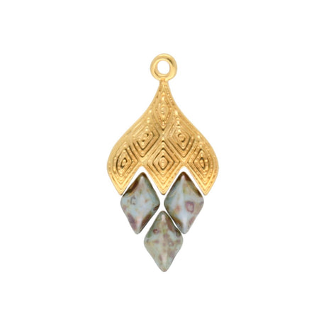 Cymbal™ Tourlos III-GemDuo Bead Ending - 24K Gold Plate - PerlineBeads