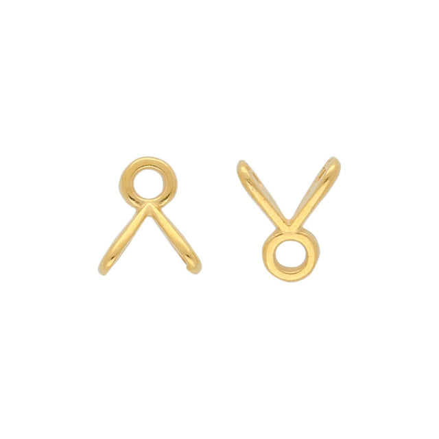 Cymbal™ Triades-GemDuo Bead Ending – 24K Gold Plate - PerlineBeads