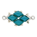 Cymbal™ Triades-GemDuo Bead Ending – Antique Silver Plate - PerlineBeads
