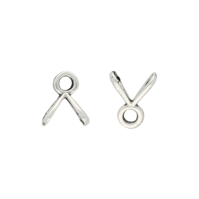 Cymbal™ Triades-GemDuo Bead Ending – Antique Silver Plate - PerlineBeads