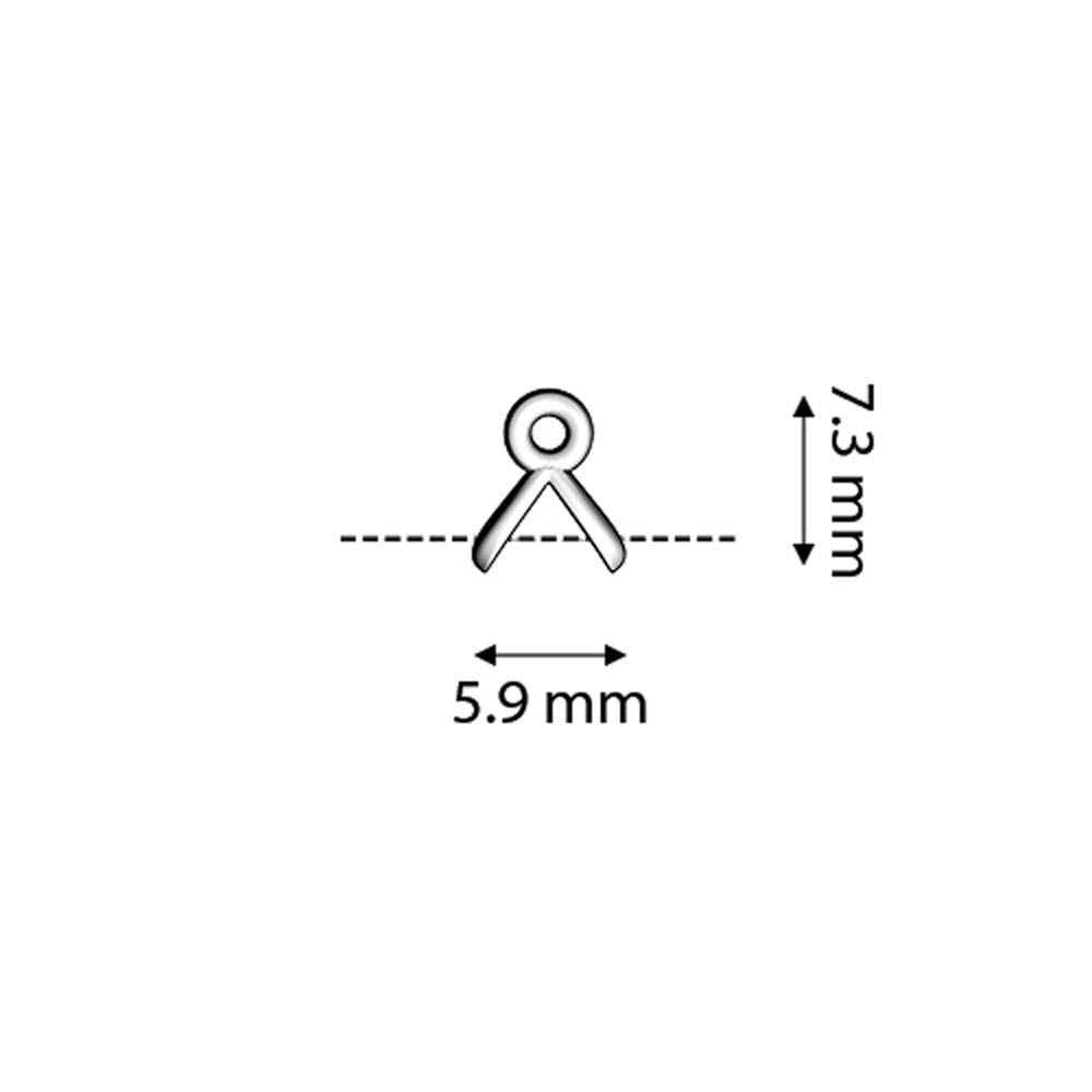 Cymbal™ Triades-GemDuo Bead Ending – Rose Gold Plate - PerlineBeads