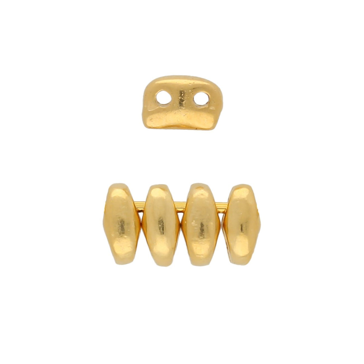 Cymbal™ Vitali Superduo Bead Substitute - 24k Gold Plate - PerlineBeads