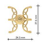 Cymbal™ Volakas III 8/0 Magnetic Clasp - 24K Gold Plate - PerlineBeads