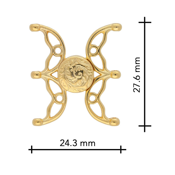 Cymbal™ Volakas III 8/0 Magnetic Clasp - 24K Gold Plate - PerlineBeads