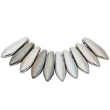 Dagger Bead 2-Loch - Crystal Full Chrome - PerlineBeads