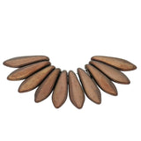 Dagger Bead 2-Loch - Dark Bronze - PerlineBeads