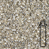 Delica 10/0 - DBM0035 - Galvanized Silver - PerlineBeads