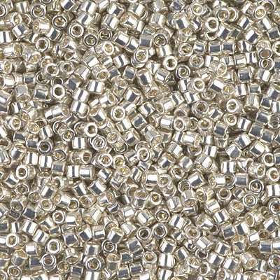 Delica 10/0 - DBM0035 - Galvanized Silver - PerlineBeads