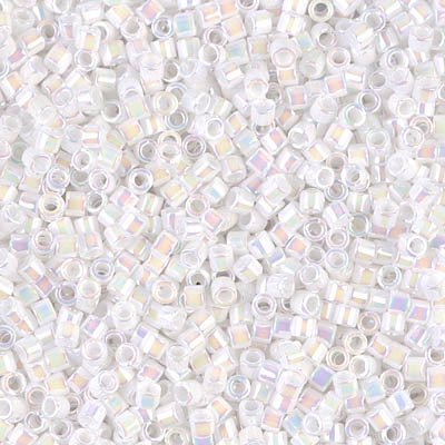 Delica 10/0 - DBM0202 - White Pearl AB - PerlineBeads