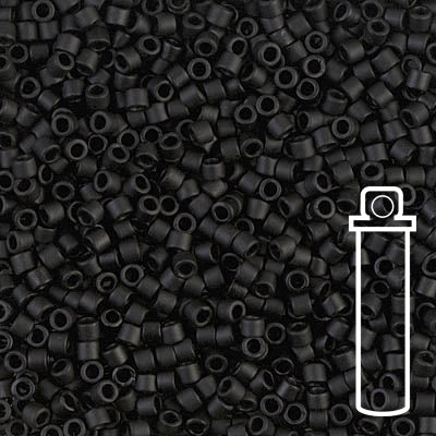 Delica 10/0 - DBM0310 - Matte black - PerlineBeads