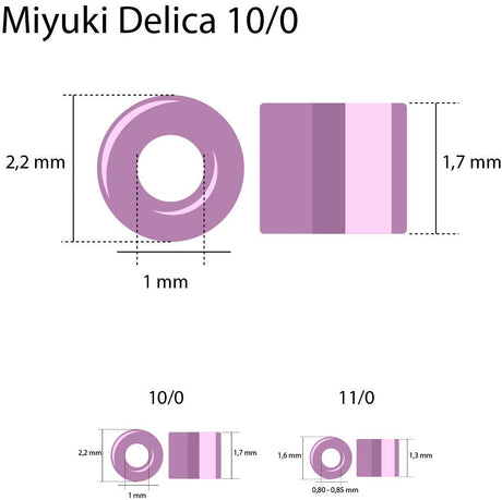Delica 10/0 - DBM0351 - Matte White - PerlineBeads