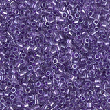 Delica 10/0 - DBM0906 - Sparkling Purple Lined Crystal - PerlineBeads