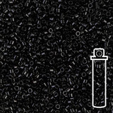 Delica 11/0 - DB010 - Black - PerlineBeads