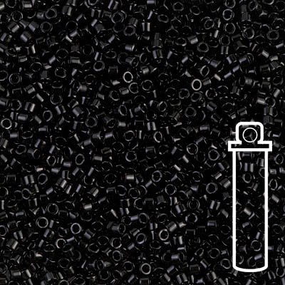 Delica 11/0 - DB010 - Black - PerlineBeads