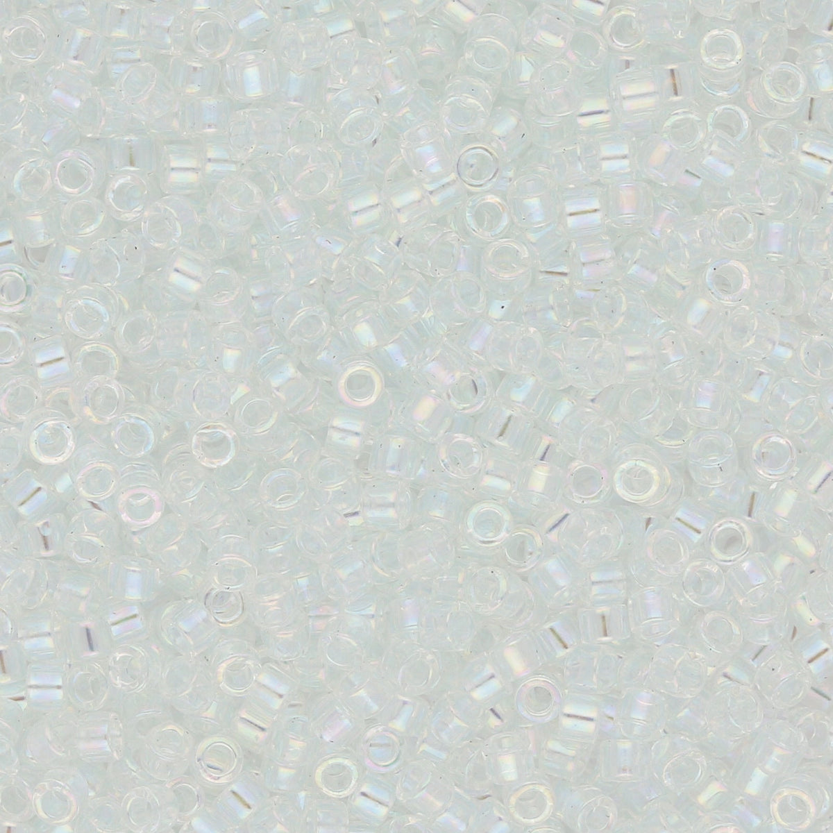 Delica 11/0 - DB083 - Lined light Aqua AB - PerlineBeads