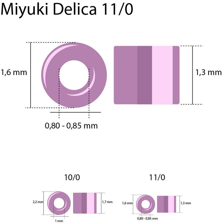 Delica 11/0 - DB1494 - Opaque Pale Rose - PerlineBeads