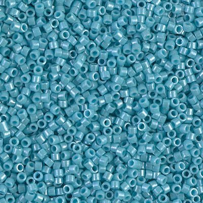 Delica 11/0 - DB217 - Opaque Light Aqua Luster - PerlineBeads