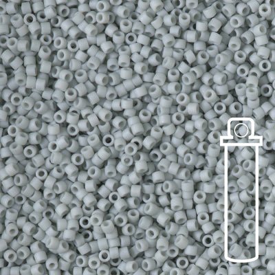 Delica 11/0 - DB2281 - Frost Opaque Glaze Cadet Gray - PerlineBeads