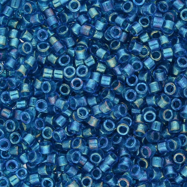 Delica 11/0 – DB2385 – Fancy Lined Teal Blue - PerlineBeads