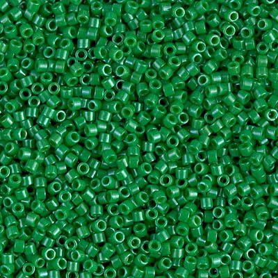Delica 11/0 - DB655 - Dyed Opaque Kelly Green - PerlineBeads