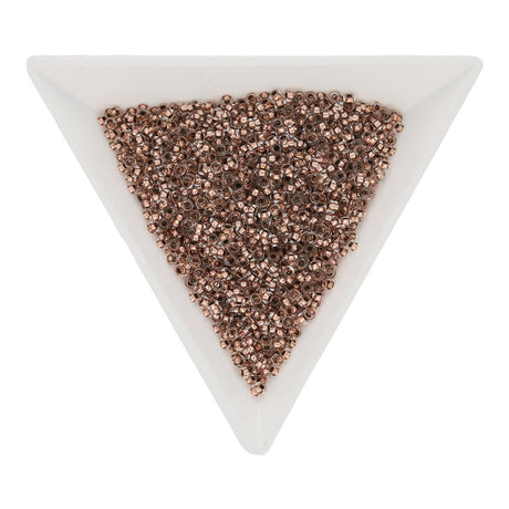 Demi-Round 11/0 – PermaFinish - Copper-Lined Crystal - PerlineBeads