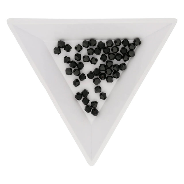 Doppelkegel 3 mm – aus Glas - Jet - PerlineBeads