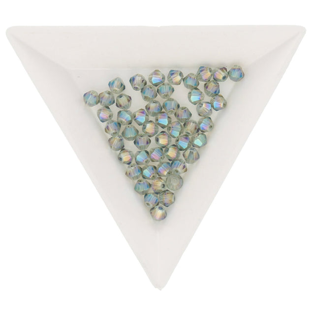 Doppelkegel 4 mm – aus Glas - Sea Green - PerlineBeads