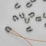 Drahtschutz (Wire guardian) aus Messing – Farbe Gunmetal - PerlineBeads