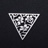 Dreieckiger, filigraner Schmuckverbinder 17x20 mm – Farbe Silber - PerlineBeads