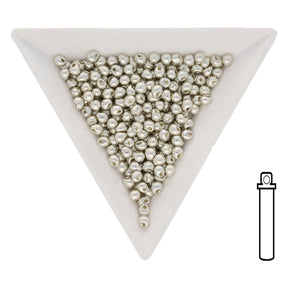 Drop Beads 3,4 mm – Galvanized Silver - PerlineBeads