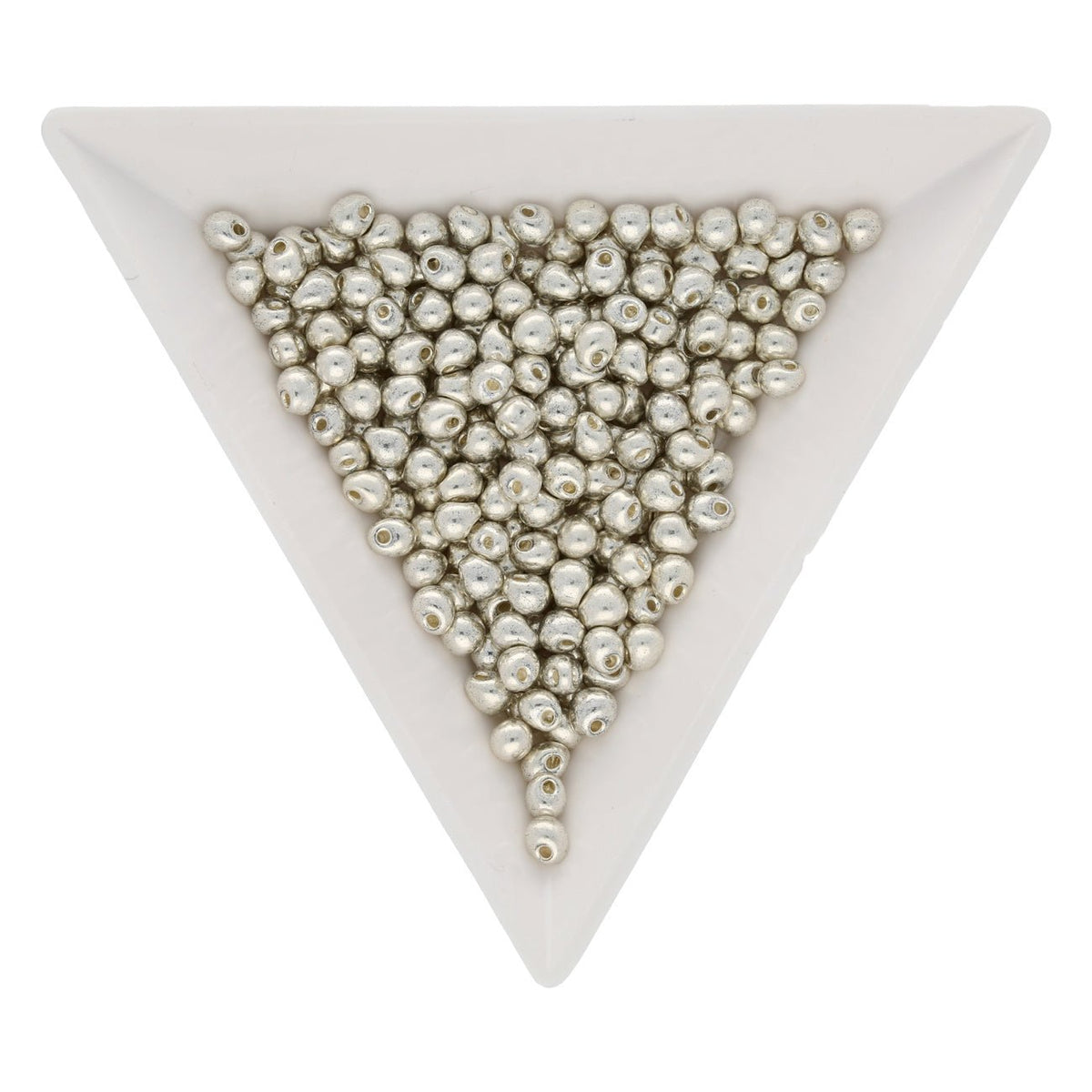 Drop Beads 3,4 mm – Galvanized Silver - PerlineBeads