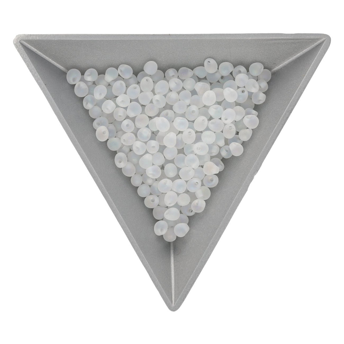 Drop Beads 3,4 mm – Matte Transparent Crystal AB - PerlineBeads