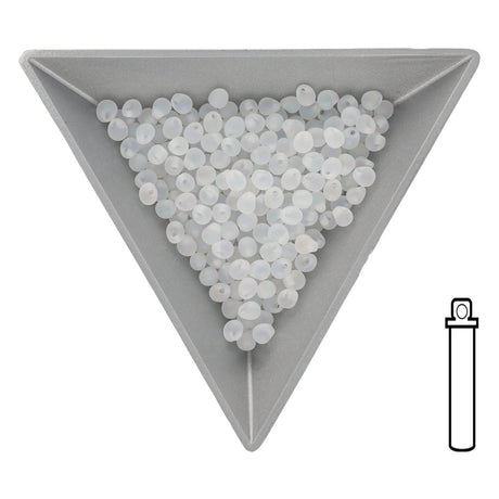 Drop Beads 3,4 mm – Matte Transparent Crystal AB - PerlineBeads
