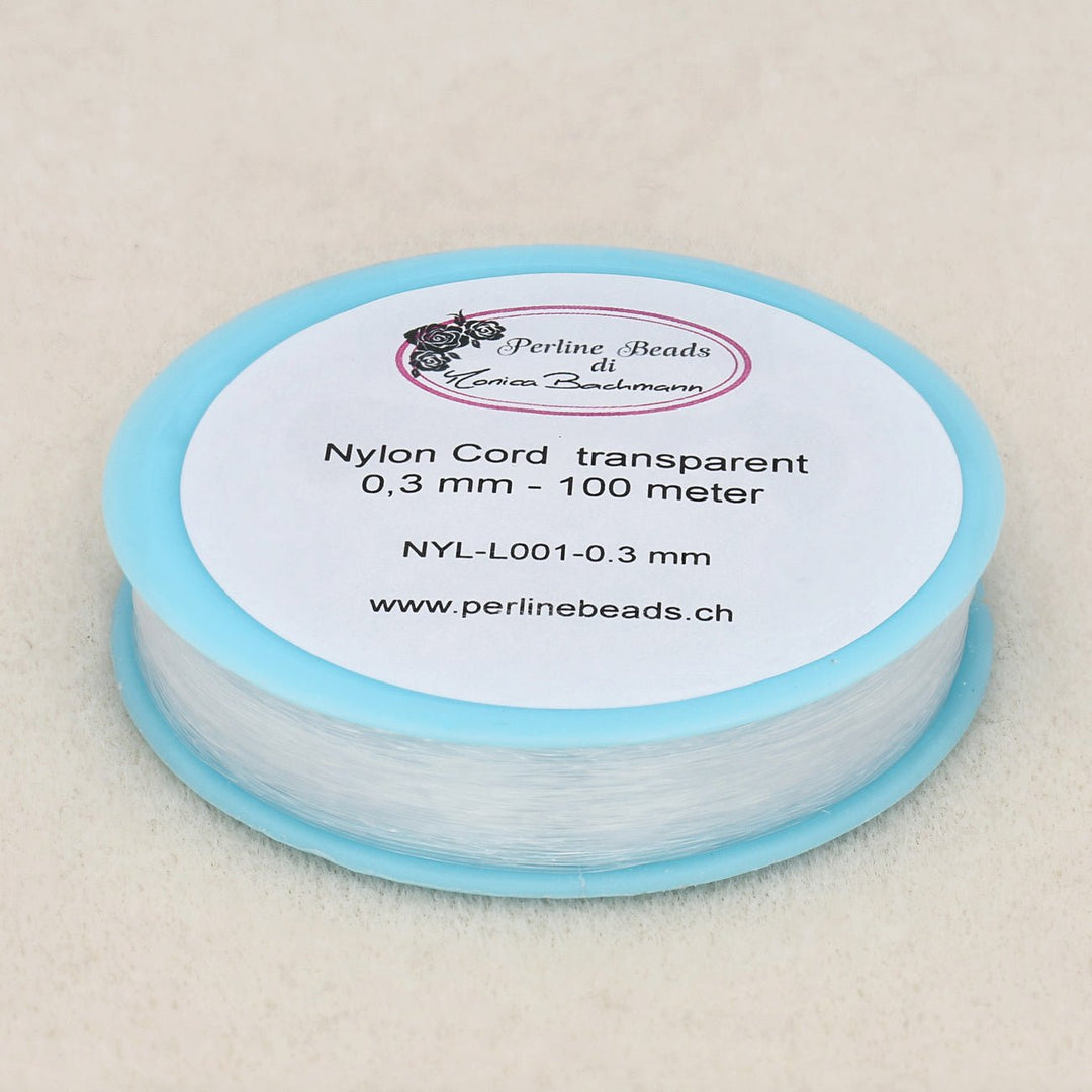 Durchsichtiger Nylon-Faden 0,3 mm - PerlineBeads