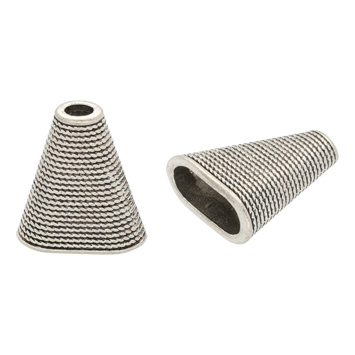 Endkappe Kegelform 23 x 19 mm - Silber antik - PerlineBeads