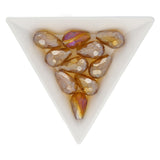 Facettierte Tropfen 15 x 10 mm – Dark Golden AB - PerlineBeads
