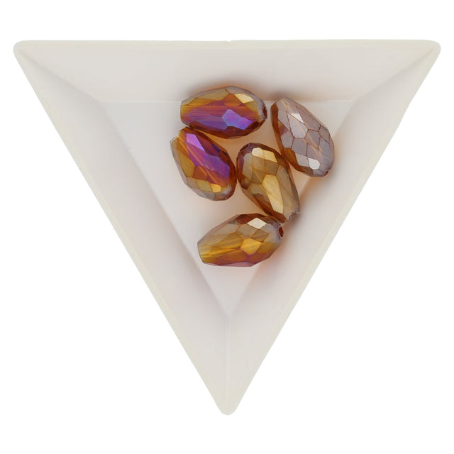 Facettierte Tropfen 15 x 10 mm – Sienna - PerlineBeads