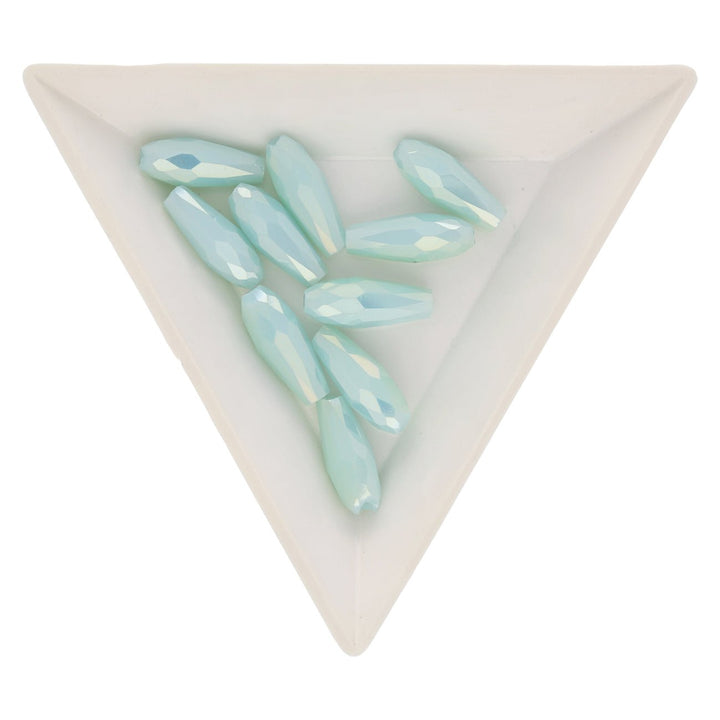 Facettierte Tropfen 15 x 6 mm – Light Sky Blue - PerlineBeads